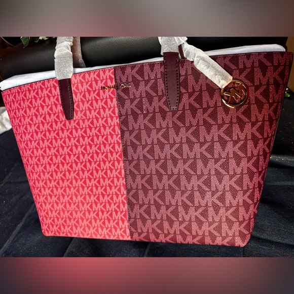 Michael Kors Red and Purple Women's Tote Bag - Picture 12 of 12